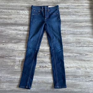 Rag and bone Arlington skinny dark wash blue women jean size 24 mid rise
